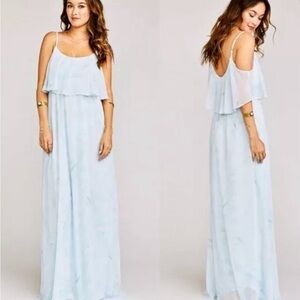 New Show Me Your Mumu Caitlin Ruffle Maxi Dress Size Large Sold Out Eveywhere